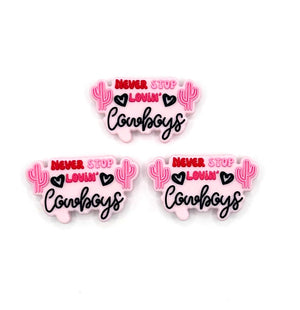 Never stop lovin’ cowboys (HBK exclusive) silicone focal bead