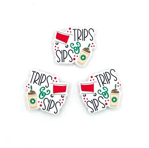 Trips & sips silicone focal bead