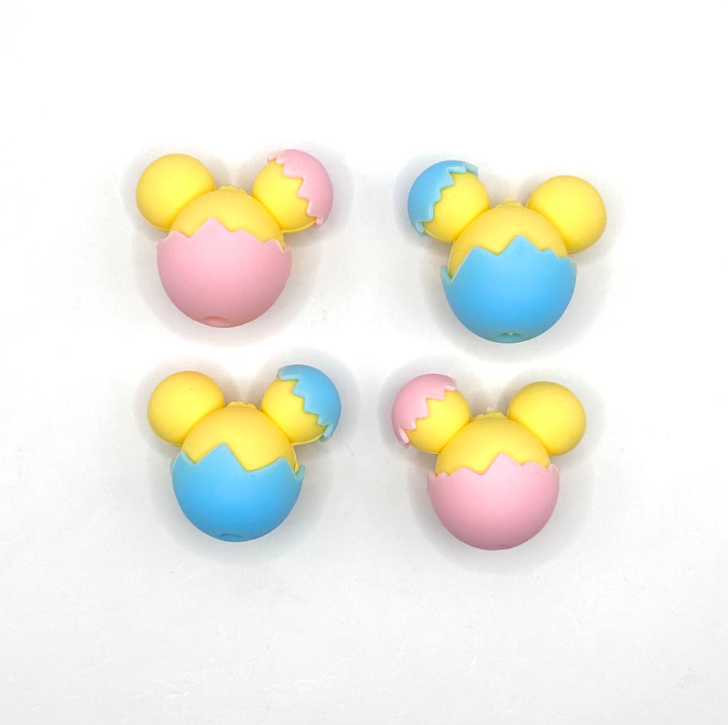 3D Easter egg (Custom) silicone focal bead