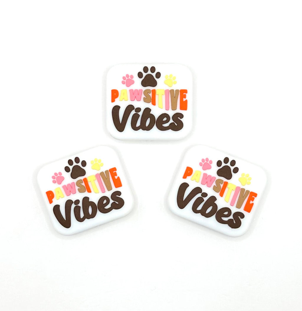 Pawsitive vibes (HBK exclusive) silicone focal bead