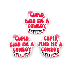 Cupid find me a cowboy (HBK exclusive) silicone focal bead