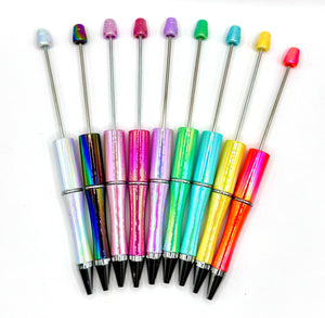 Iridescent opal beadable pens