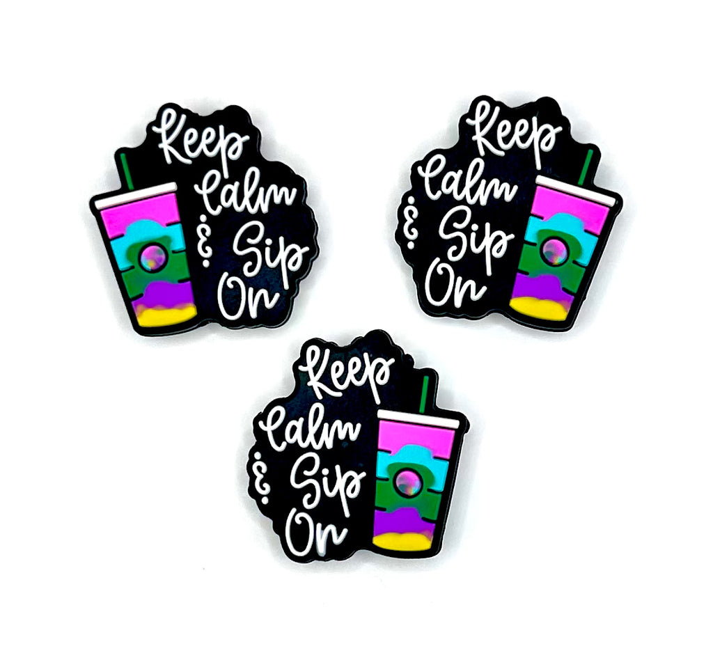 Keep clam & sip on (HBK exclusive) silicone focal bead