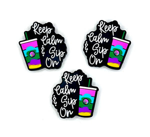 Keep clam & sip on (HBK exclusive) silicone focal bead