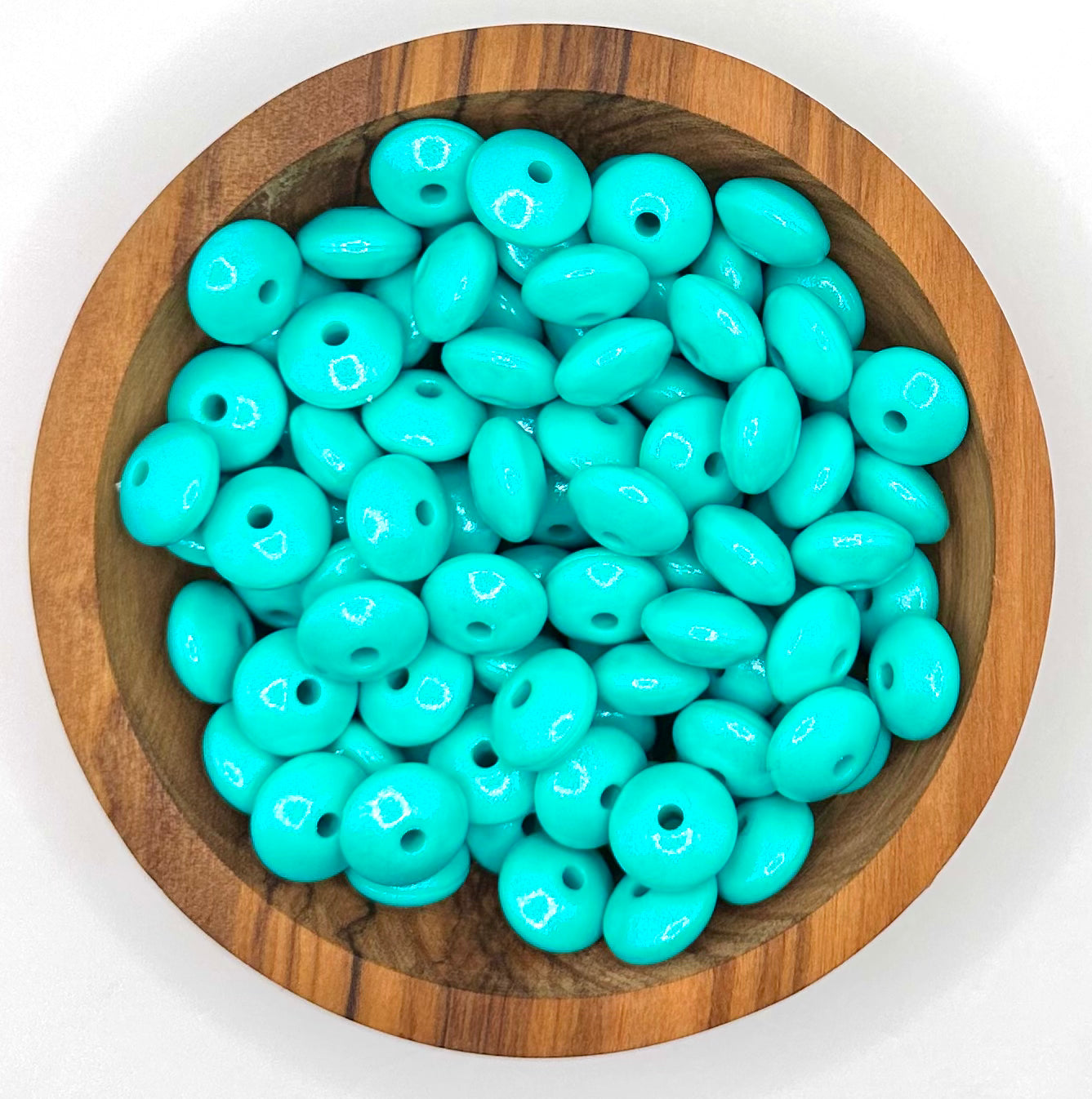 12mm Opal lentil silicone beads