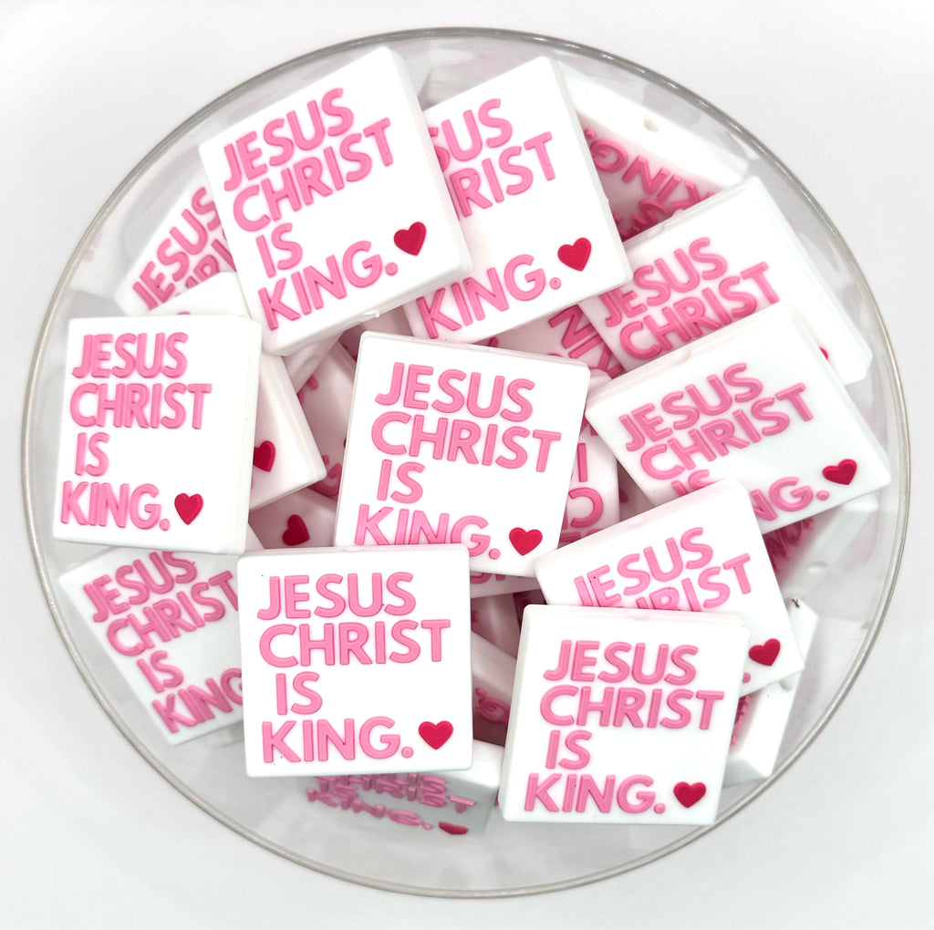 Jesus Christ is king (HBK exclusive) silicone focal bead