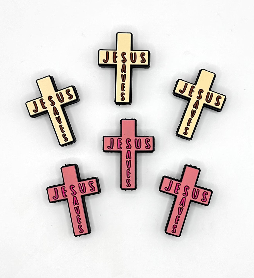 Jesus saves (HBK exclusive) silicone focal bead