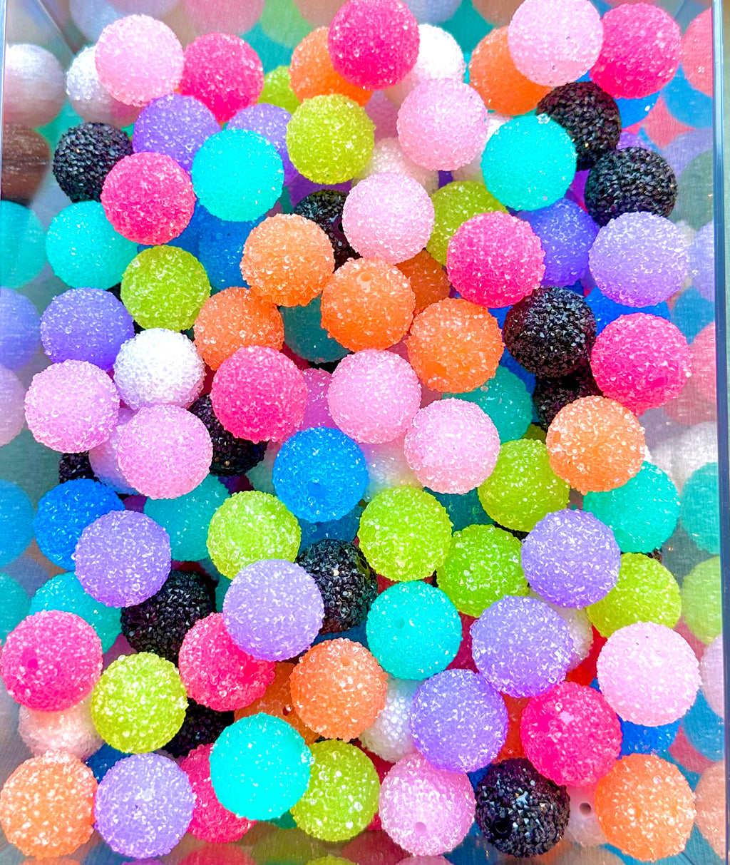 19mm acrylic sugar bead scoops (10 beads per scoop)