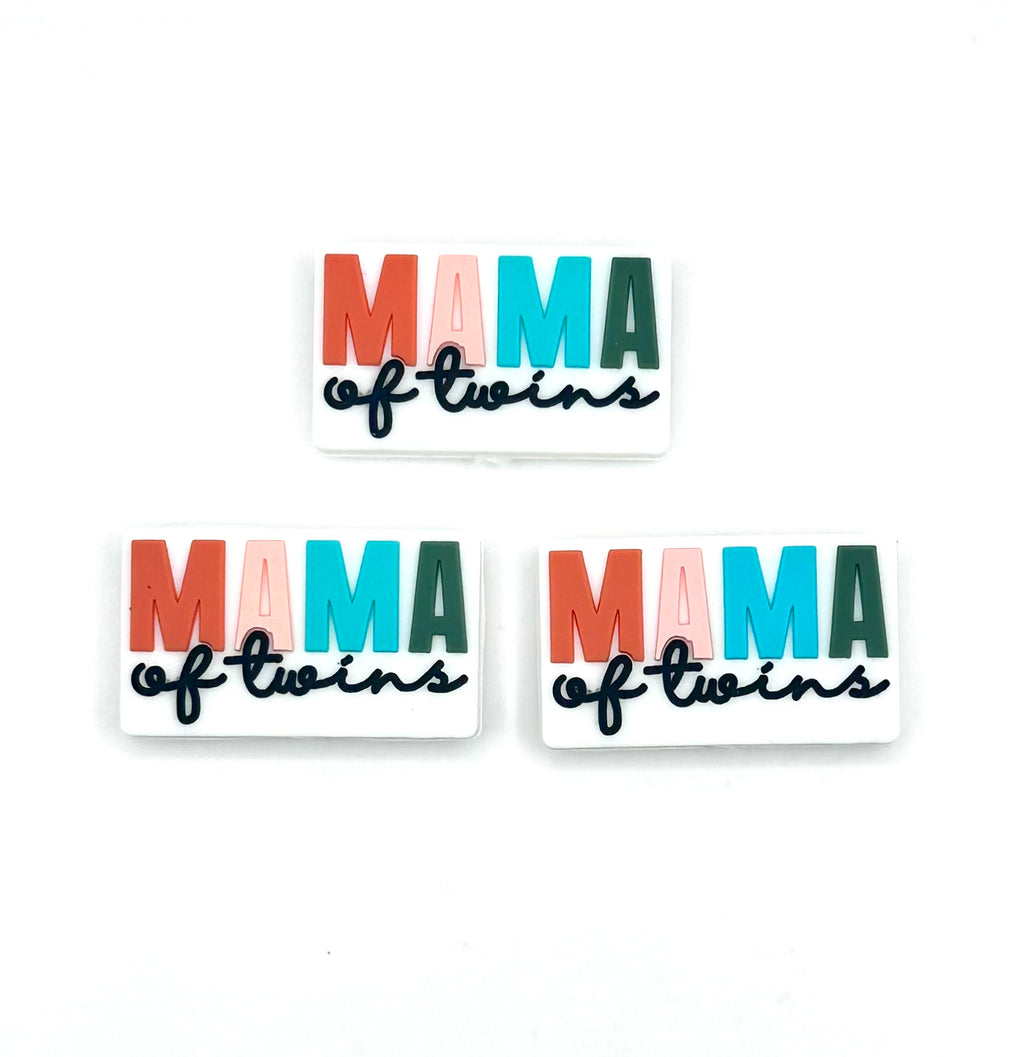 Mama of twins (exclusive) silicone focal bead