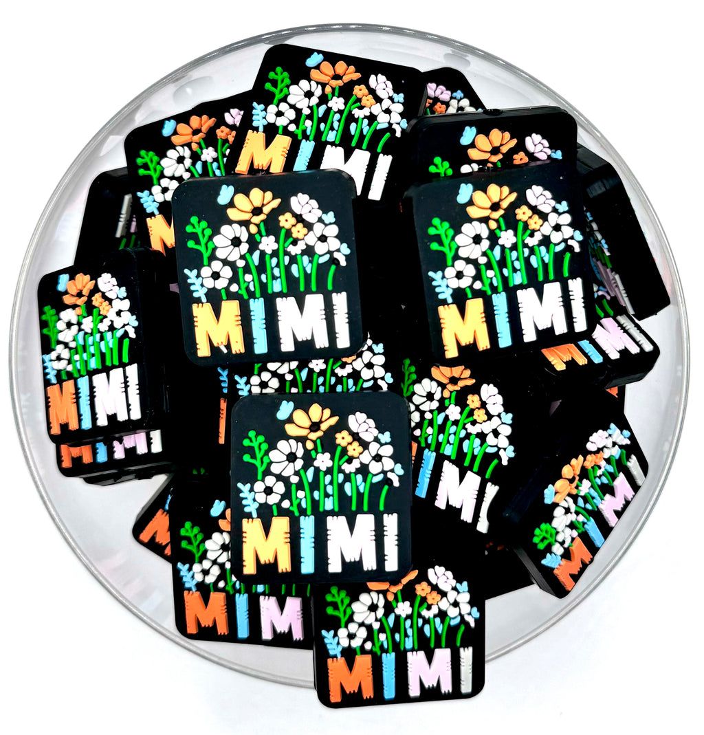 Floral MIMI silicone focal bead