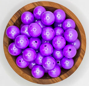 15mm Opal purple round silicone bead