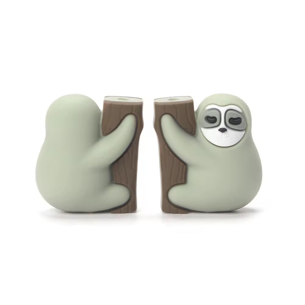 3D sloth silicone focal bead